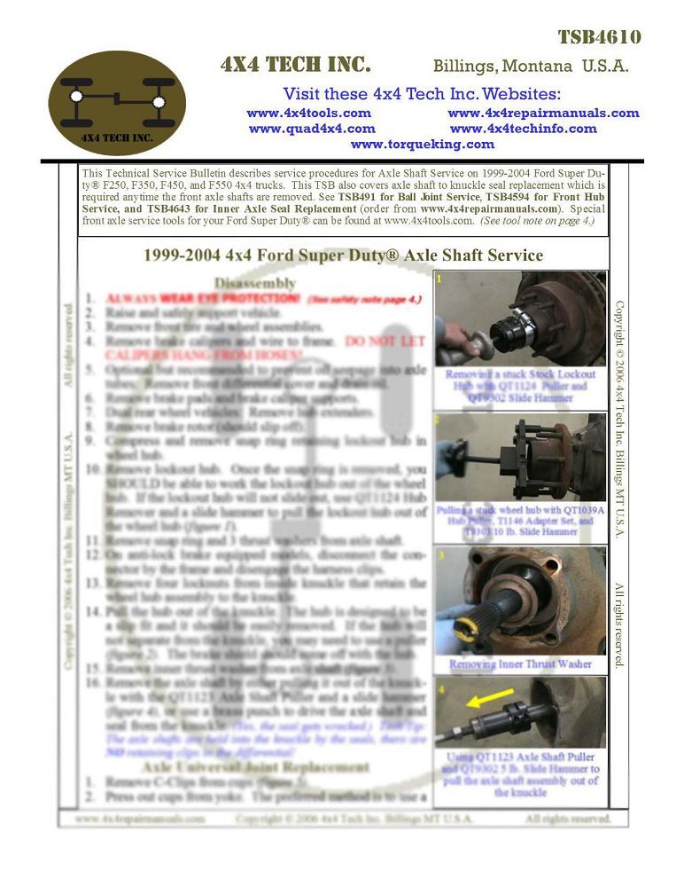 Tsb 99 ford superduty